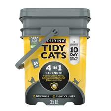 Tidy Cats 4-in-1 Clumping Cat Litter, Odor Control, Low Dust, 35 lb. Pail