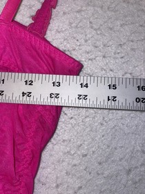 Victoria Secret Sexy Little Things Hot Pink Lace Chemise Slip Garter Womens 36C