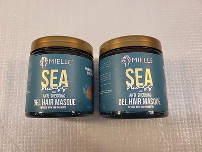 2X Mielle Sea Moss Anti-Shedding Gel Hair Masque  Infused w/ Saw Palmetto 8 Oz.