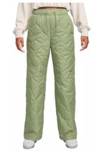 Nike Sportswear Women's Quilted High-Waisted Open-Hem Pants NEW FB8722-386 Sz XS