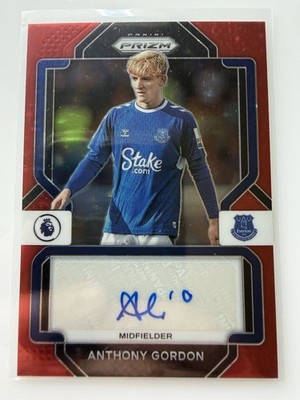 2022 Panini Prizm Premier League Anthony Gordon Auto No. S-AGO Red Star prizm SP