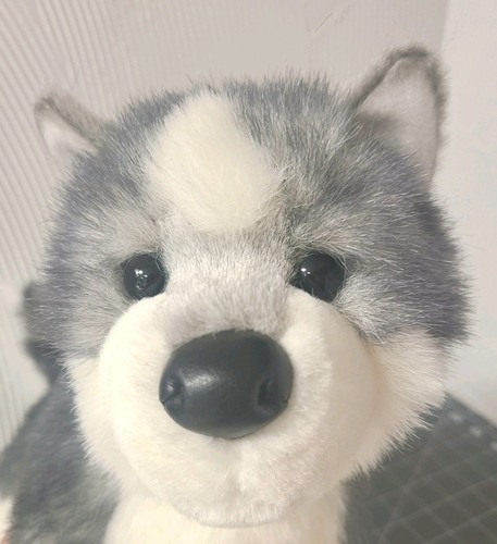 Douglas Husky Plush Stuffed Animal Puppy Dog Cuddle Toy Sasha Gray White 13” - Picture 5 of 13