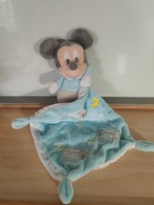 Doudou Mickey bleu mouchoir moutons étoiles Disney Baby 