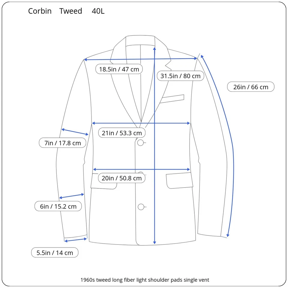 Винтажный твидовый блейзер Corbin 40 л 1960-е клетчатое длинное волокно - Изображение 2 из 4