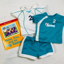 18" American Girl Doll JLY 2006 Two-in-One Soccer Outfit Jerseys, Shorts, & Book