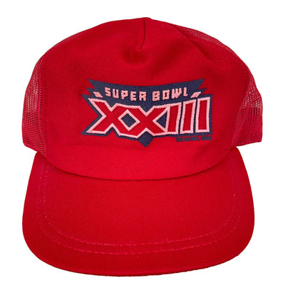 Vintage San Fransisco 49ers Trucker Hat Cap Super Bowl XXIII 80s USA Puffy BA7