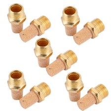 10Pcs Brass Pneumatic Silencer Exhaust Muffler Thread Noise Control