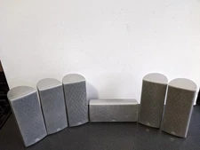 Set Of 6 JBL Satellite Speakers: (5) 180SSAT + (1) 180SCEN Center Speakers WORKS