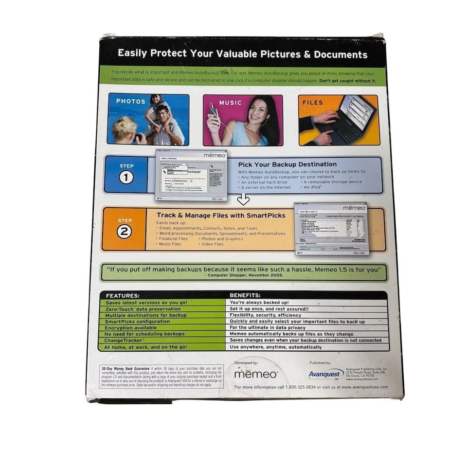 Encore Memeo AutoBackup Software CD for Windows XP - Image 3 of 4