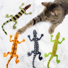 CiyvoLyeen Lizard Catnip Toys Chew Bite Resistant Green, Black, Orange