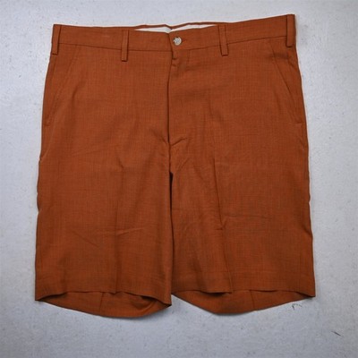 NEW Tom James 36x9'' Orange HA9S2 Sportswear Flat Front Dress Mens Shorts