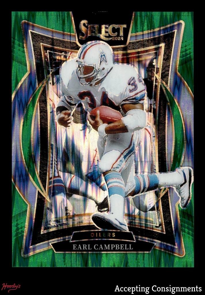 2024 Select Prizm Green Shock #54 Earl Campbell CONCOURSE 4/5 OILERS