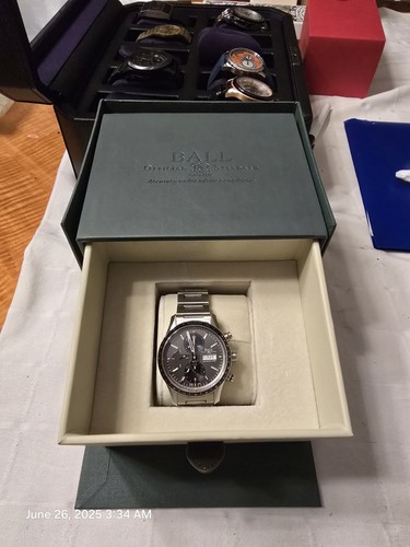 Ball Fireman Storm Chaser graues Zifferblatt tolle Uhr