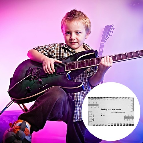 Gitarrensaitenaktion Höhenmesser Lineal mit Bundwippe für Gitarrenbauer-Werkzeuge - Bild 7 von 7