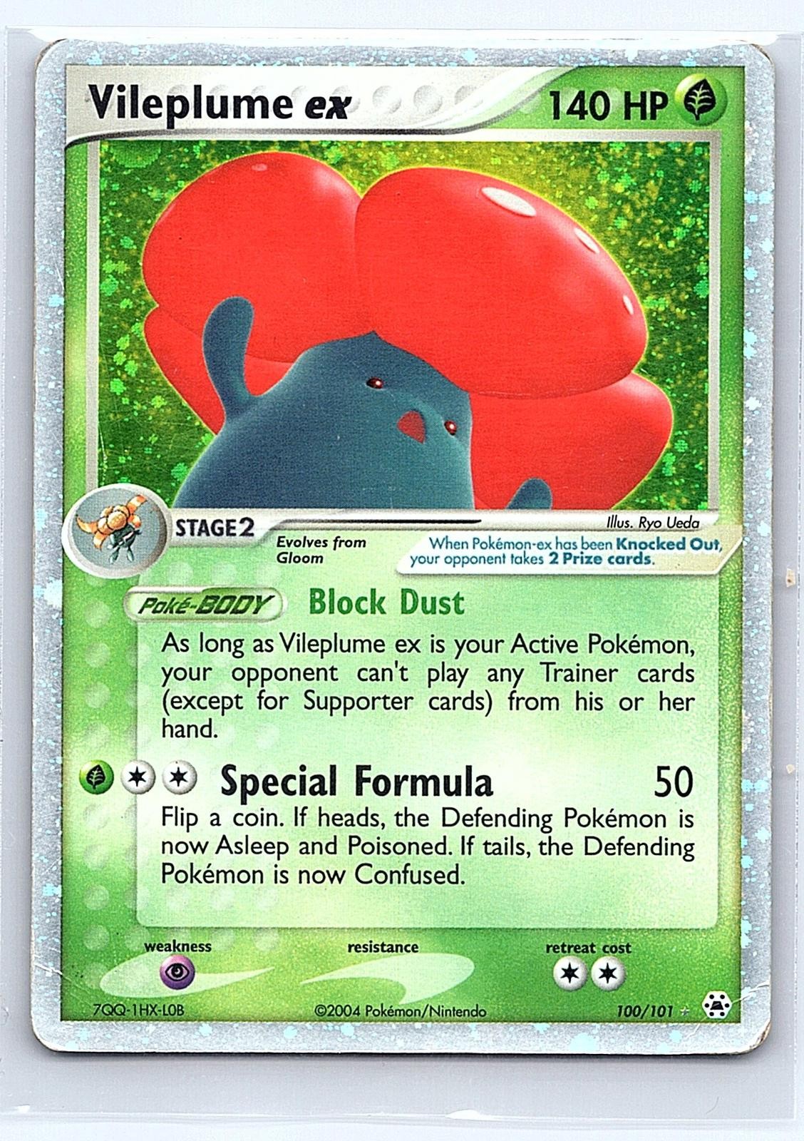 Vileplume ex 2004 Hidden Legends 100/101 EX Rare Holo