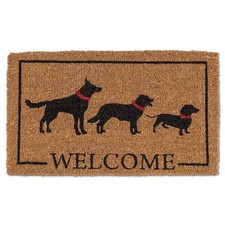 Dog Silhouette Welcome Doormat