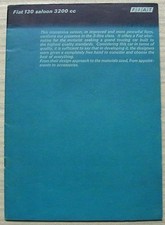 FIAT 130 Saloon 3200cc Car Sales Brochure c1972 #3333