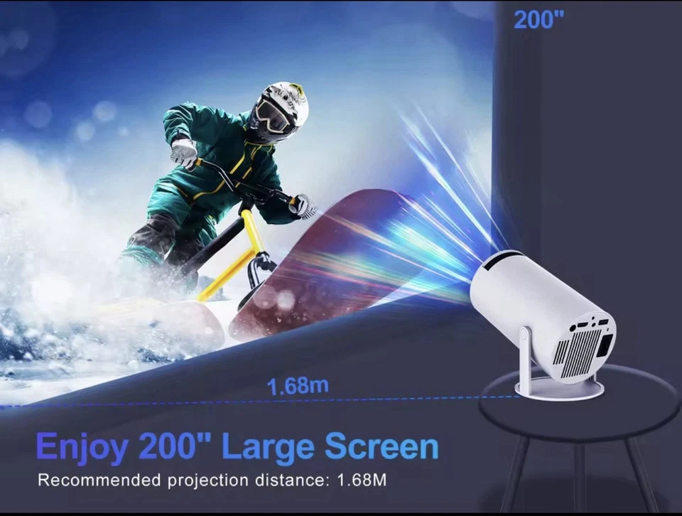 Magcubic HY300 Pro Projector 200ANSI 720P WiFi 5.0 Screen Mirroring Home Theater - Image 3 of 4