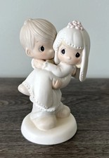 Precious Moments Bride  Groom Wedding Figurine "Bless You Two" No Box FREE SHIP