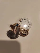 Unique Steam Punk Folk Art Time peice Watch Art Magnet