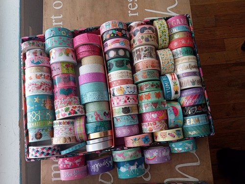 Dekoratives Washi Tape 178 Rollen verschiedene Größen Modelle neu und gebraucht - Bild 2 von 5