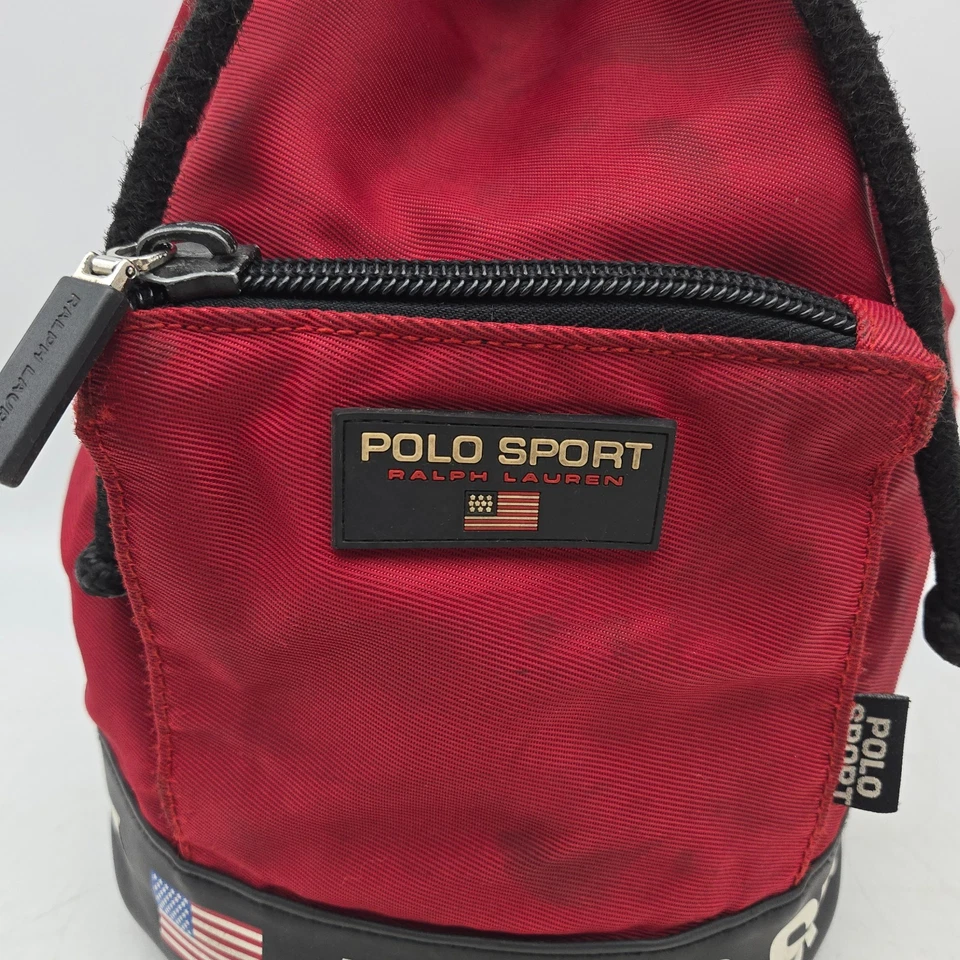 Vintage Polo Sport Ralph Lauren Red Blue Sling Bag Y2K - Image 3 of 4