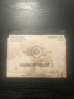 Making of Fallout 3 Blu-ray 2008 Historical Series Vol 1 Bethesda VGC w/ sleeve 