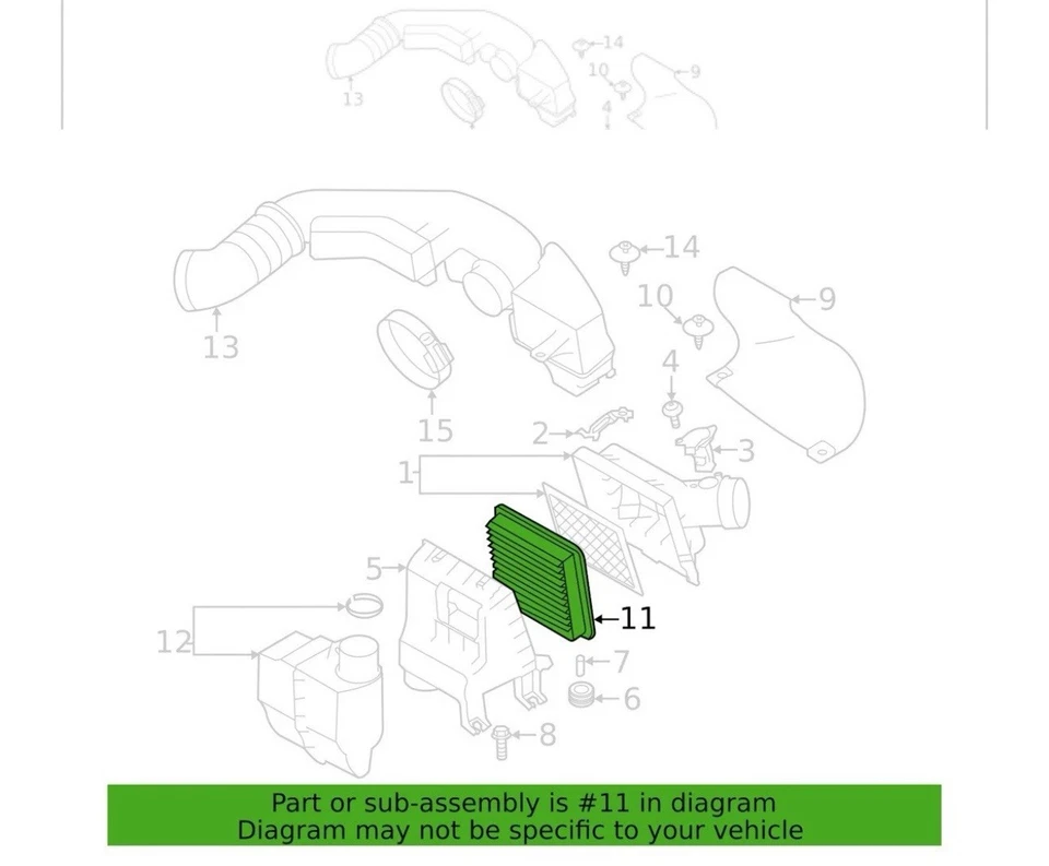Genuine Subaru Air Filter 16546AA16A – OEM Engine Air Filter-special 16546-AA160 - Image 3 of 4