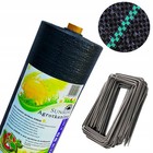 Agrotkanina 0.4x100m 90g Uv Czarna Mata Antychwastowa + 30 Kołków