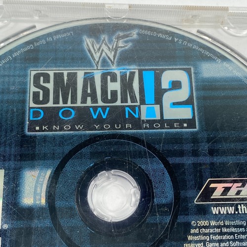 WWF Smack Down 2 Know Your Role Sony Playstation PS1 2000 Video Game - Picture 2 of 4