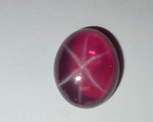 Transparent Star Ruby Oval 12x10 mm Cabochon 6 Rayed Lab-created 3 pieces Lot - Picture 2 of 12
