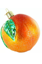 Old World Christmas Blown Glass Ornament, Peach BOX DAMAGE