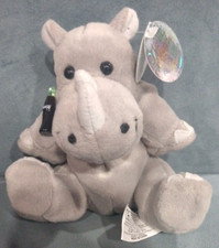 1999 Coca Cola International Bean Bag Plush - Coke - Tanzania - Rhiny Rhino