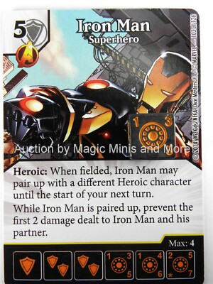 Uncanny X-Men ~ IRON MAN Superhero #103/126 rare Marvel Dice Masters Card