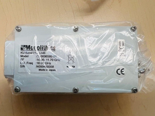 Novo US Monolithics Ku-Band PLL LNB, 10.95-11.7GHz, F-type - Parte #CL0006586-01 - Imagem 2 de 3