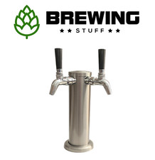 Beer Tap Tower Kit Double - InterTap KegLand Kegerator Stainless Font Corny Bar