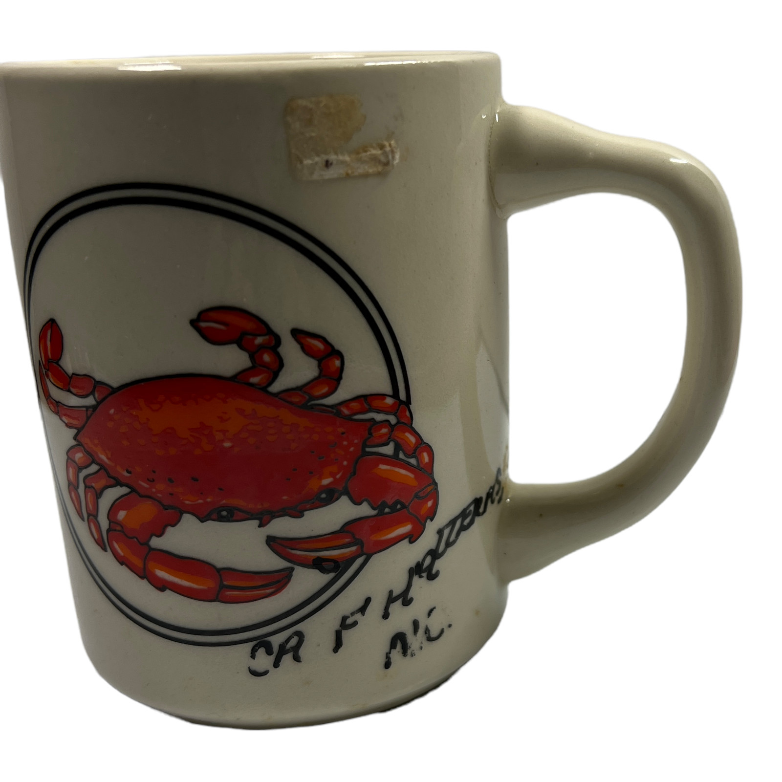 Cape Hatteras Beach Fun Summer Vintage Red Crab Hoop White Gift Mug