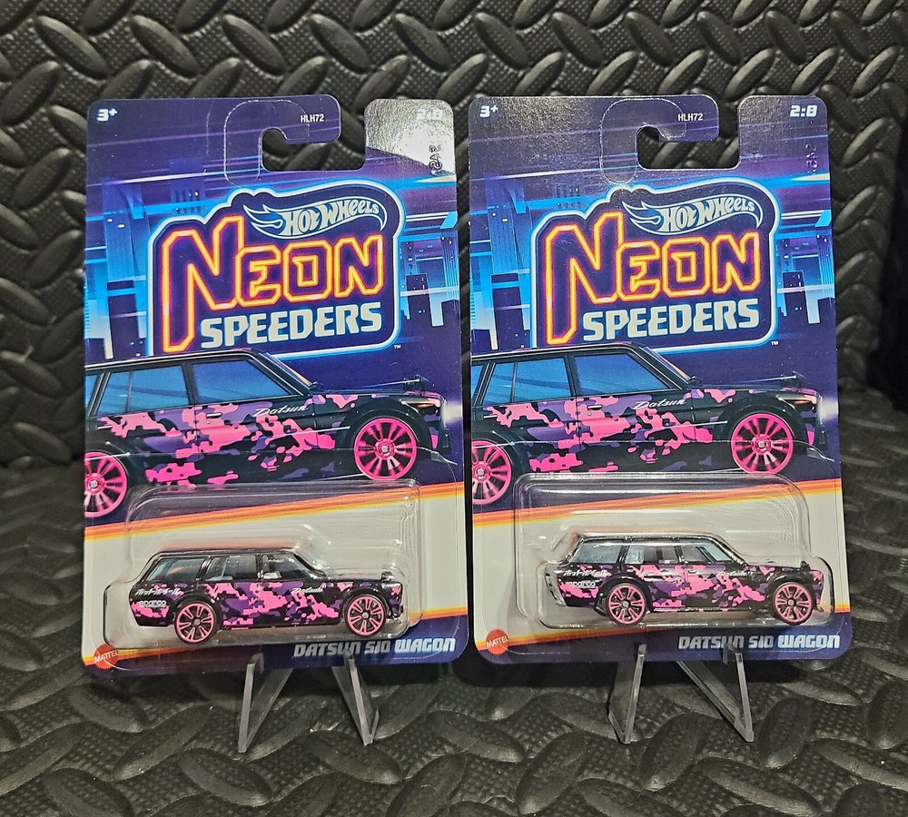 🔥2024 Hot Wheels NEON SPEEDERS Datsun 510 Wagon 2/8