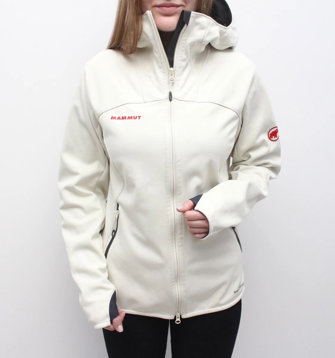 Women's MAMMUT Ultimate GORE Windstopper Hoody Softshell Jacket Full Zip L  ~M-L