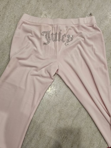 Neu mit Etikett! JUICY COUTURE Velour Bling Trainingsanzug Hoodie & Hose Soft Glow Pink Gr. L - Bild 2 von 10