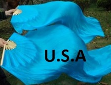 FREE CASE BELLY DANCE SILK FAN VEILS Best Top Quality USA STORE