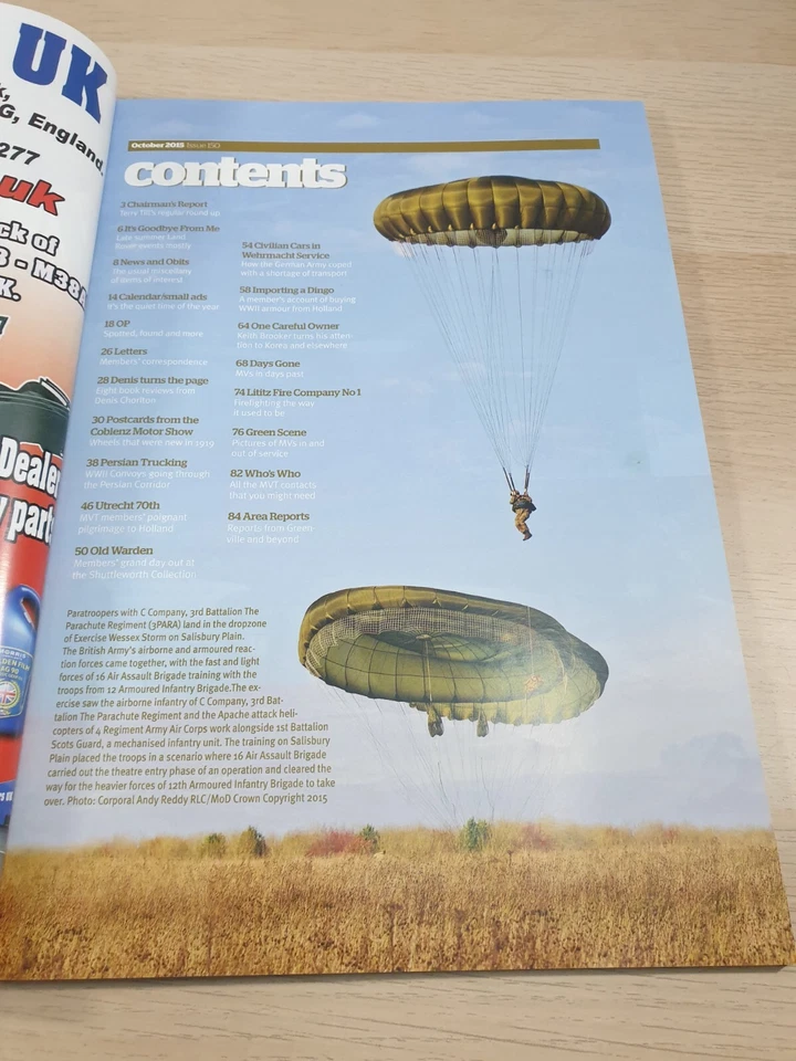 WINDSCREEN Military Vehicle Trust Magazine Issue 150 October 2015 - Image 3 of 4