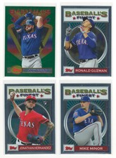 (4) 2020 Topps Baseball's Finest Flashbacks Rangers Lot Gallo Hernandez Minor
