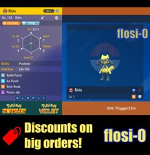 6IV Shiny Riolu Pokemon Scarlet and Violet