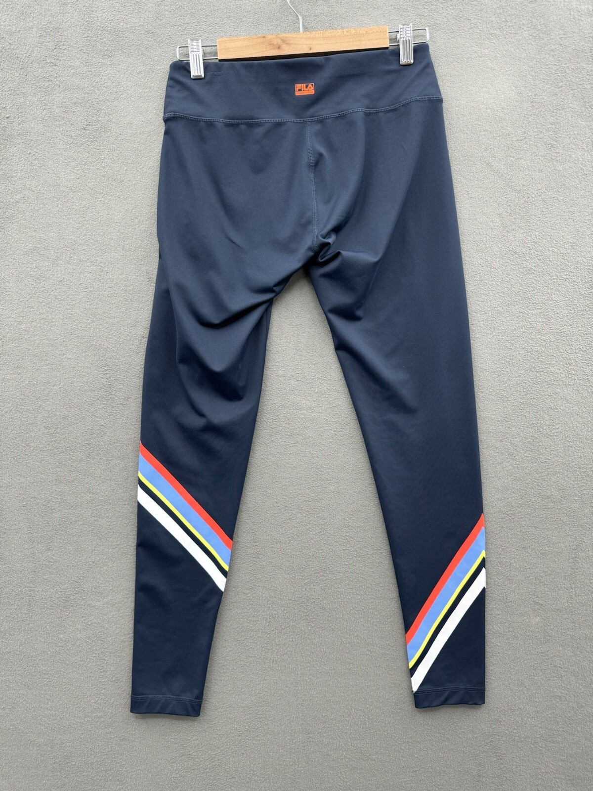 Leggings donna Fila Sport Performance a righe piccole allenamento sportivo blu