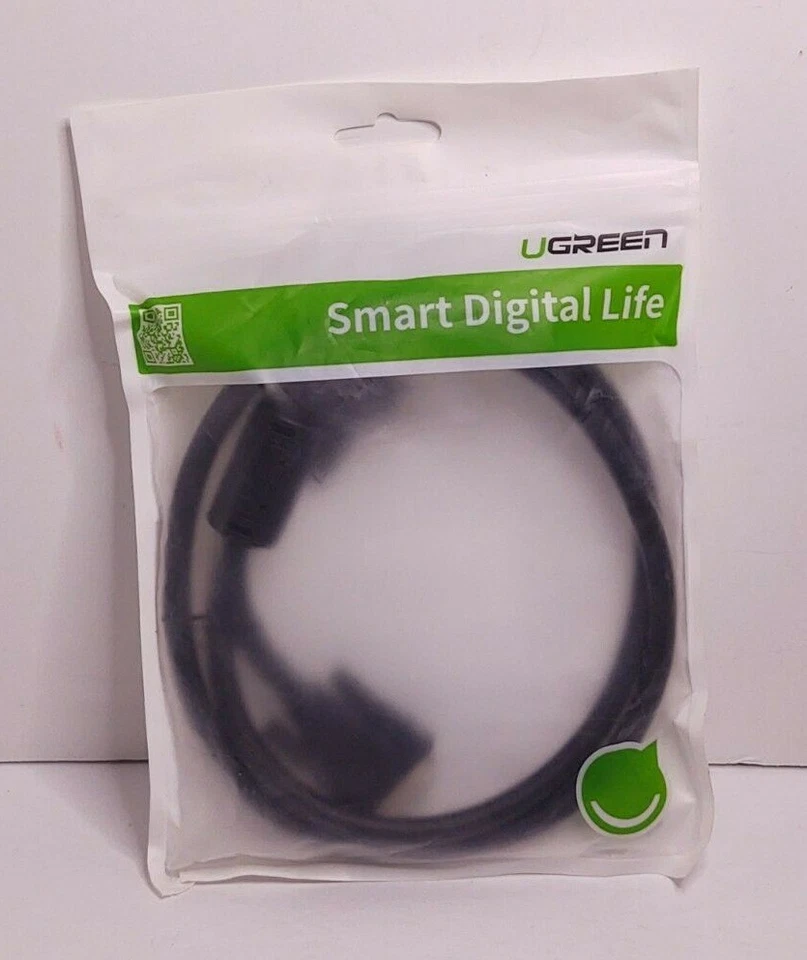 UGREEN VGA SVGA HD15 Male to Male Video Coaxial Monitor Cable 1080P Full HD 3FT - Image 2 of 4