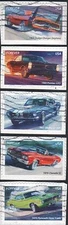 MUSCLE CARS 2013 US #4743-47 USED FOREVER 5 STAMP SET ON PAPER MACHINE CANCELED