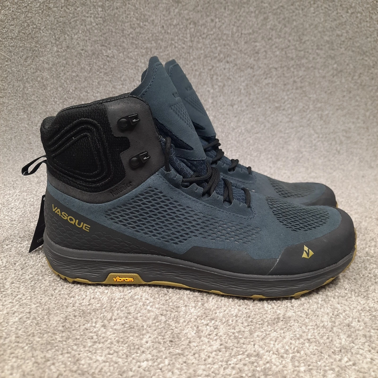 Vasque Breeze LT NTX Mid Hiking Boots Shoes Mens Size 8 M Blue Black Waterproof