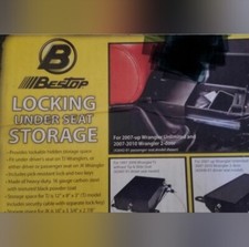 Bestop Locking Underseat Storage Box Black Jeep Wrangler JK 2007-10 JKU 2007-18