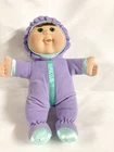 Cabbage Patch Kids Baby Doll Soft Body Purple Pajamas Vintage CPK